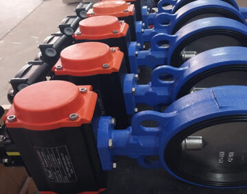 butterfly valves with pnuematic actuators