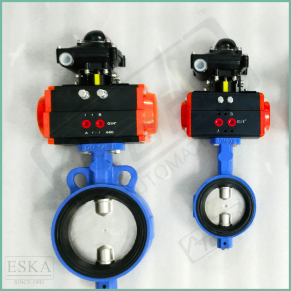 PNEUMATIC ACTUATOR OPERATED BUTTERFLY VALVE